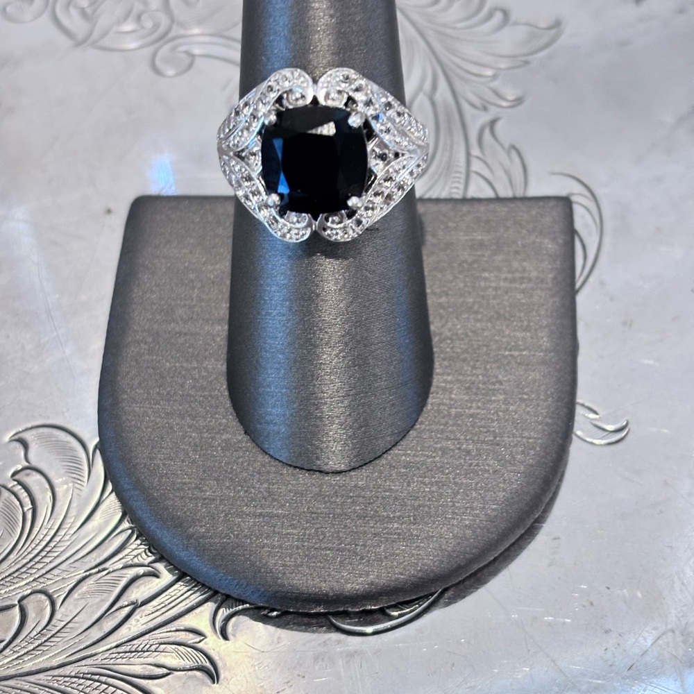 Elegant Silver smoky quartz Gemstone Ring